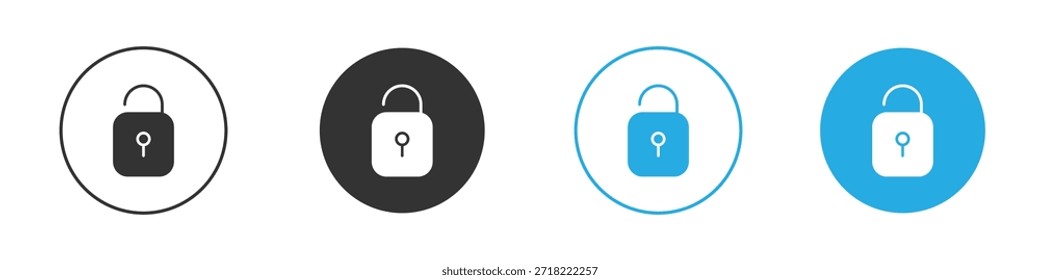 Nicht blockiertes Symbol für App- und Webdesign. Einfache Elementgrafik.
