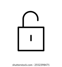 Unblocked icon black and white vector outline sign