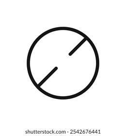 Unblocked icon Thin line art isolated