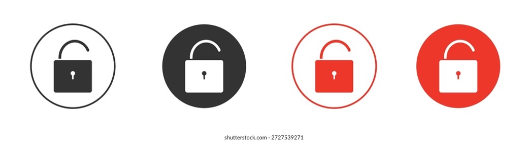 Icono desbloqueado. Diseño de Vector de Web