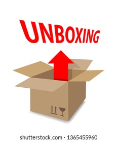 unboxing concept, open box