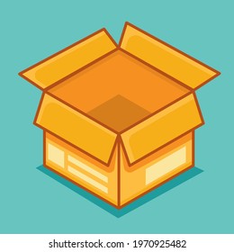 unboxing package concept symbol vector illustration in flat style