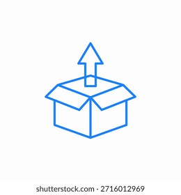 Unboxing-Paket-Symbol-Vektor