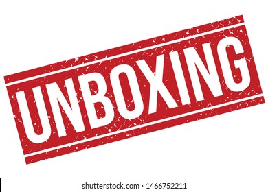 Unboxing Rubber Stamp. Unboxing Rubber Grunge Stamp Seal Vector Illustration - Vector