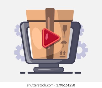 ilustración vectorial de concepto de vídeo de desbocado 