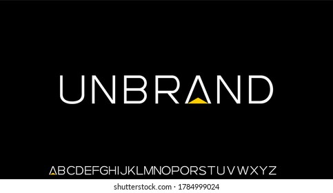 UNBRAND FONT ALPHABET MODERN VECTOR