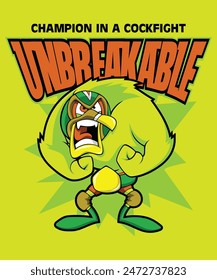 Unbreakable Vintage Parody Cartoon Illustration