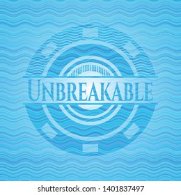 Unbreakable water emblem background. Vector Illustration. Detailed.