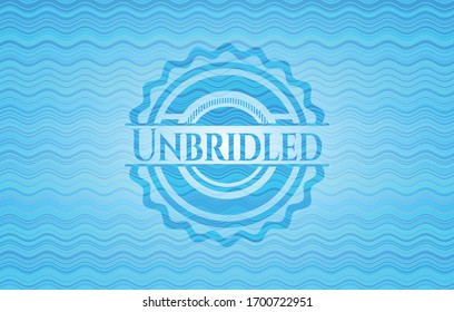 Unbridled water badge background. Vector Illustration. Detailed.