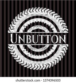 Unbutton silver emblem or badge