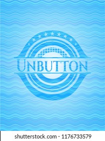 Unbutton water badge background.