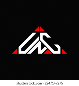 UNC Brief Logo kreatives Design mit Vektorgrafik, UNC einfach und modern Logo.