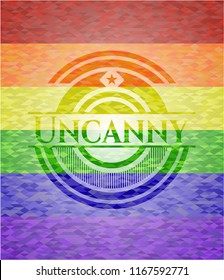 Uncanny lgbt colors emblem 