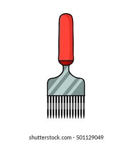 Uncapping fork icon in cartoon style isolated on white background. Apairy symbol stock vector illustration