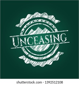 Unceasing on blackboard. Vector Illustration. Detailed.