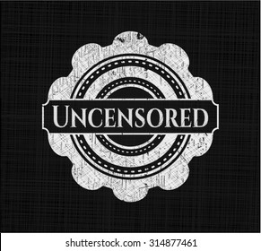 Uncensored chalkboard emblem