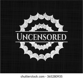 Unzensiertes Chalkboard-Emblem