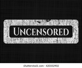 Unzensiertes Chalkboard-Emblem