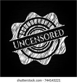 Uncensored chalkboard emblem