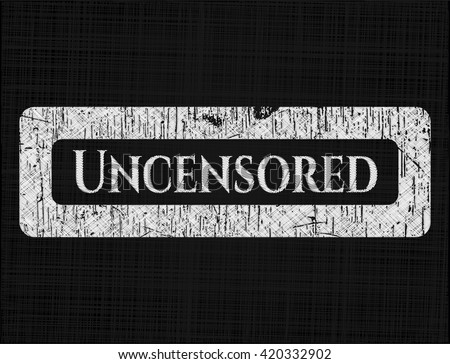 Uncensored chalkboard emblem