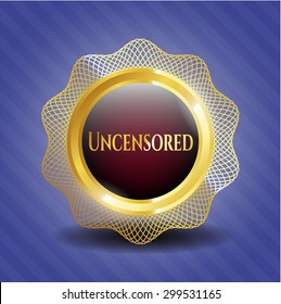 Uncensored gold shiny emblem
