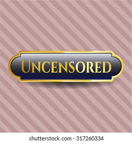 Uncensored gold shiny emblem