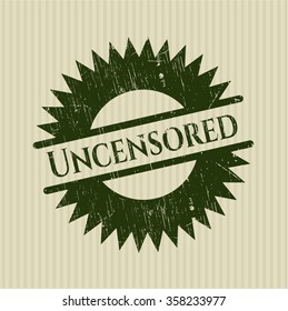 Uncensored grunge stamp
