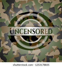 Uncensored on camouflage pattern