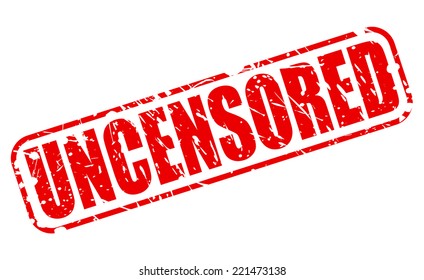 Uncensored red stamp text on white