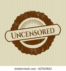Uncensored rubber stamp