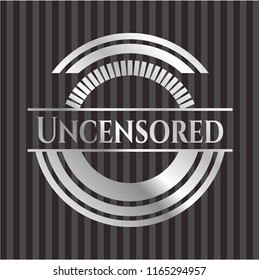 Uncensored silver badge or emblem