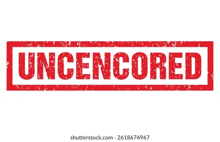 Uncensored stamp vector icon template