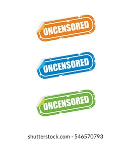 Uncensored Sticker Labels