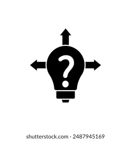 uncertain concept line icon. Simple element illustration. uncertain concept outline symbol design.