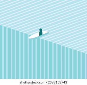 Ungewissheit über die zukünftige Concept Illustration