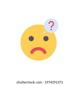 Uncertainty Emoji icon in vector. Logotype
