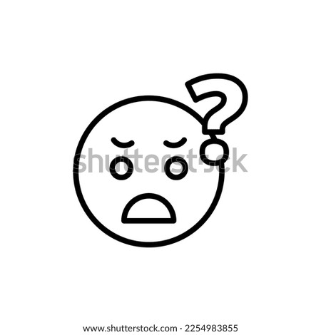 Uncertainty Emoji icon in vector. Logotype