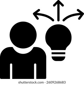 Uncertainty Glyph Icon Vector Design