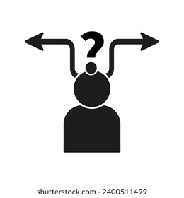 Symbol der Unsicherheit Vektorgrafik. EPS10.