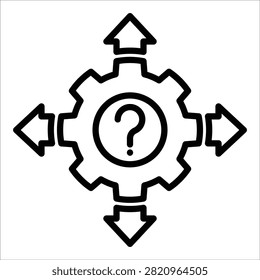 Uncertainty Icon Element For Design
