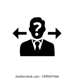 Uncertainty icon in vector illustration.