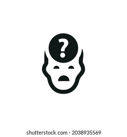 Uncertainty icon, vector uncertainty icon, vector illustration