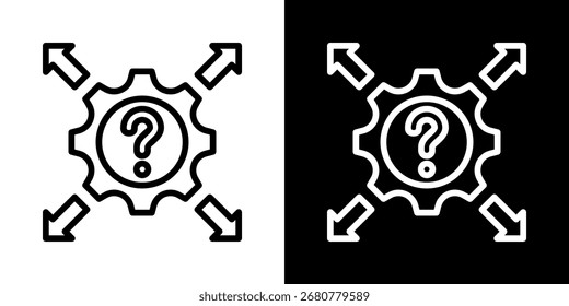 Uncertaintyicon of a flat style vector