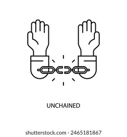 icono de línea de concepto desencadenado. Ilustración de elemento simple. diseño de símbolo de esquema de concepto desencadenado.