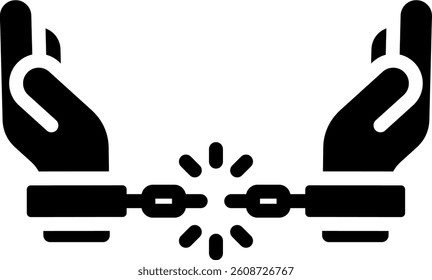 Unchained Icon Glyph Vector Illustration