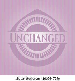 Unchanged pink emblem. Vector Illustration. Detailed.