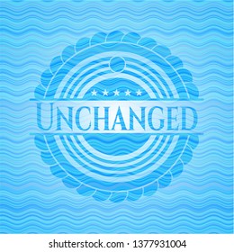 Unchanged water representation emblem background.