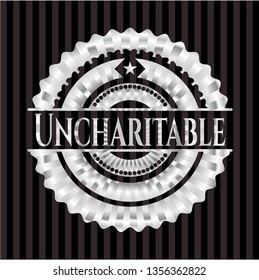 Uncharitable silvery badge or emblem
