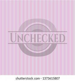 Unchecked pink emblem