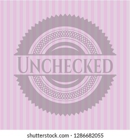 Unchecked retro pink emblem